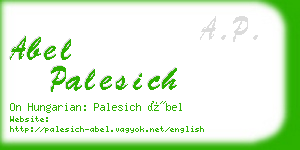 abel palesich business card